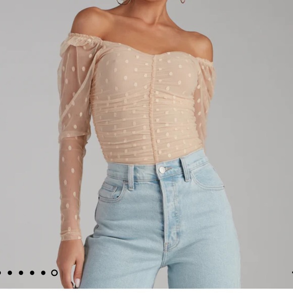 Windsor Polka Dot Bodysuit, Size L - Picture 9 of 9